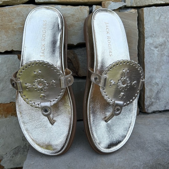 Jack Rogers Shoes - Jack Rogers Collins casual gold sandal from his comfort collection NWOBSz-9.5M.L